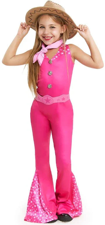 Disfraz de Barbie Vaquera Fucsia para Niña Barbie Partilandia